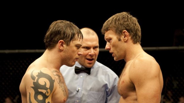 Tom Hardy (left) and Joel Edgerton weighed in for <i>Warrior</i> from vastly different backgrounds.