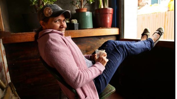 Cathy Freeman relaxes on the eve of the London Olympics.