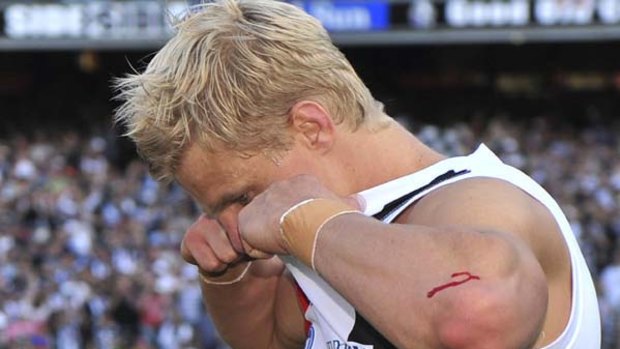 A dejected Nick Riewoldt after the siren.