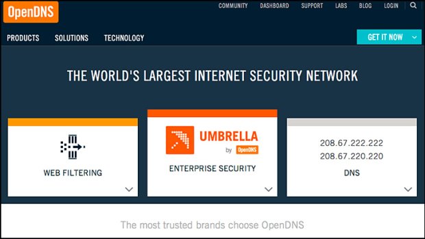 A screenshot of OpenDNS Family Shield.
