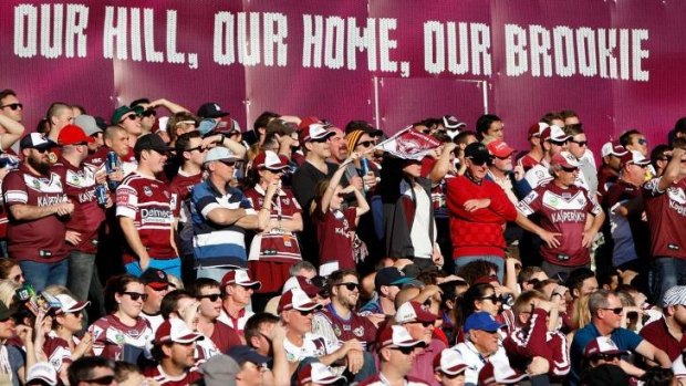 Nice day for it: Fans enjoy the sun at Brookvale on Sunday.