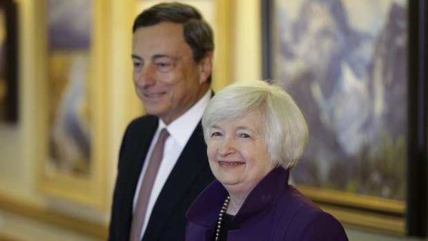 GFC hangover: ECB President Mario Draghi and US Fed chair Janet Yellen are still wrestling with the complexities of labor markets still-wracked by the 2007-2009 financial crisis.