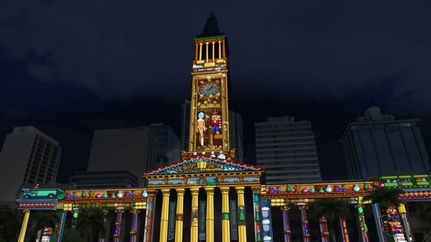 Gold Lotto City Hall light spectacular