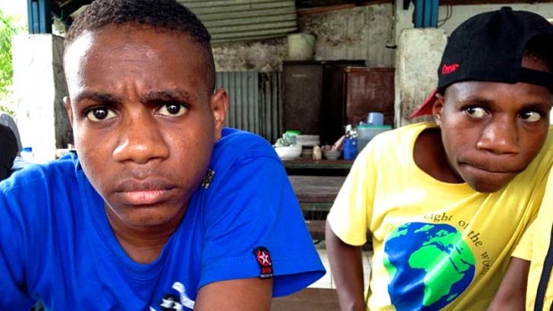 Painful experience: West Papuan orphans Seth and Demianus Gobay say they were taken from their families and schooled in Islam in Jakarta.