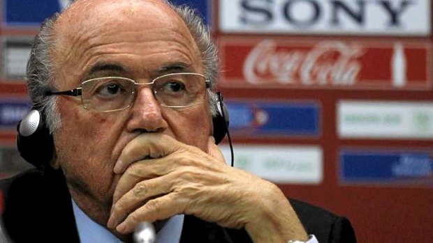 FIFA President Sepp Blatter announces the use of vanishing spray in Morocco.