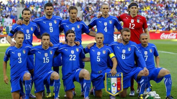 Worth $255.4 million ... the Italy team pose for a picture before kicking off against New Zealand