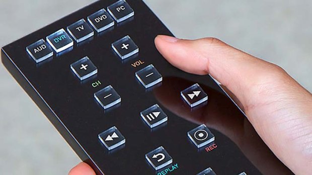 Clicker ... pop-up buttons a television remote.
