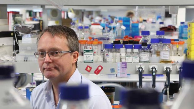 Studying for the future ... breast cancer researcher Chris Ormandy largely works away from the bright lights that some high profile fund-raising causes attract.