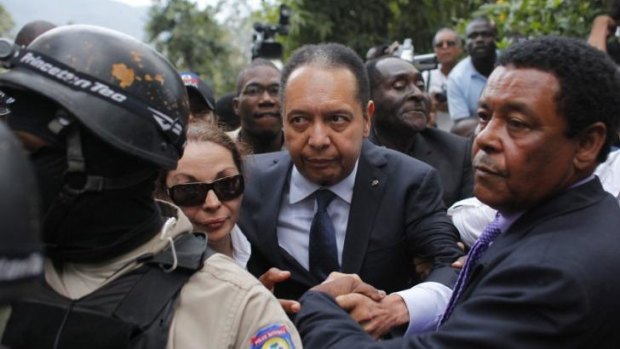 Jean-Cluade Duvalier with his wife Veronique Roy after their return to Haiti in 2011.
