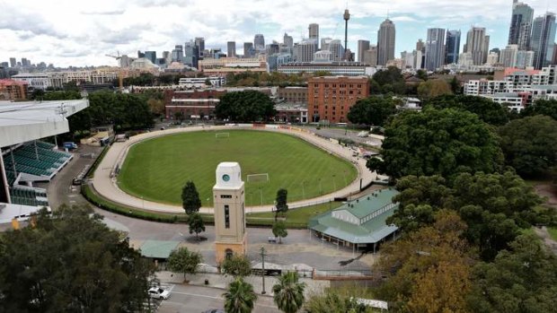 Hot property: The Wentworth Park greyhound track.