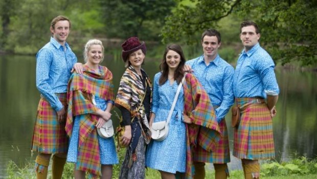 Members of the Scottish Commonwealth Games team in their controversial uniforms.