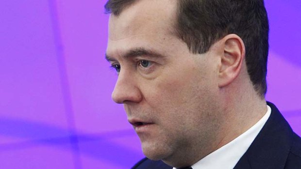 "This must be treated extremely gently" ... Russia's President Dimitry Medvedev.