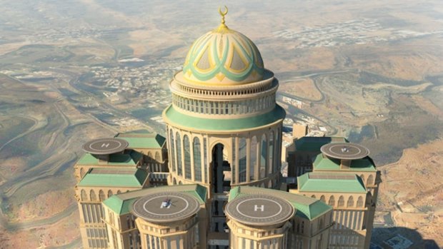 The Abraj Kuda will become the biggest hotel in the world once building is completed in 2017. It will have 10,000 rooms, helicopter pads and five floors exclusively for Saudi royals.