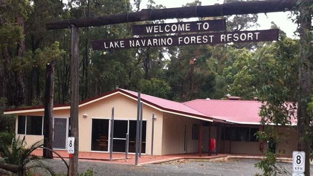 Lake Navarino Forest Resort - where a man died this morning after a tree fell on a caravan. <b>Photo:</b> Mandurah Mail