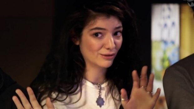 Royalty: Lorde rejects Triple J in a scene from the station's clip, 'Can these 40 musicians write the ultimate Hottest 100 song?'
