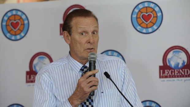 NBA Hall of Famer and one of the NBA's 50 greatest players of all-time Rick Barry speaks at a National Basketball Retired Players Association Lunch With Champions on November 29, 2012 in Chicago, Illinois.
