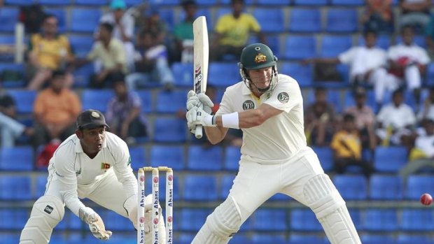 Time to move ... Australia's Shane Watson, right, could shift down the batting order.