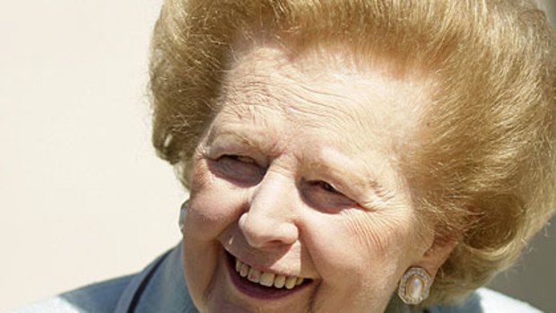 Former British Prime Minister Margaret Thatcher earlier this month.
