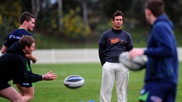 Gun for hire &#8230; Andrew Johns has established himself as a coaching consultant, helping out with sessions at Canberra, Melbourne and Manly.
