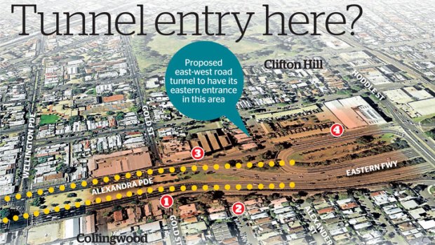 See below for those affected by the proposed tunnel path.