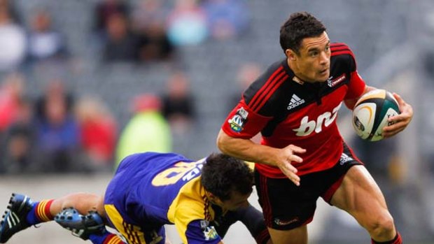 On the run . . . Dan Carter remains convinced the Crusaders will stay with their open running rugby in the Super 14 semi-final against the Bulls.