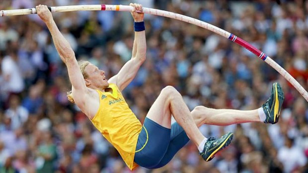 Disappointing performance ... Australia's Steve Hooker at the London Olympics.