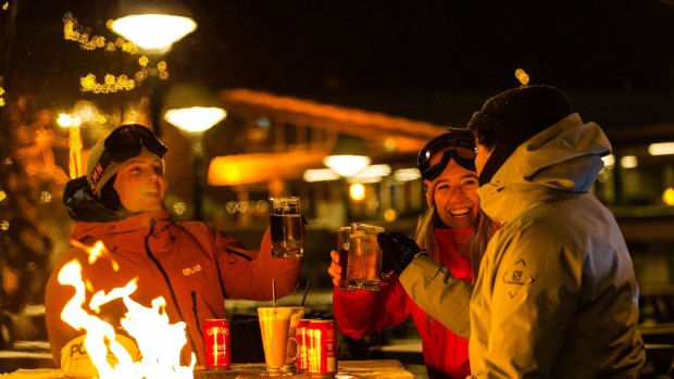  Kick off your après-ski festivities fireside in Whistler Village.