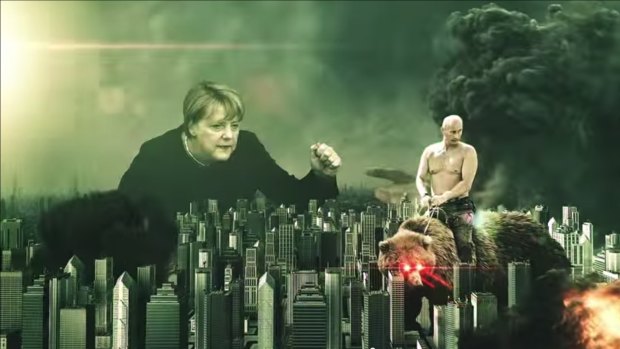 An image from a Russian propaganda video which has been viewed millions of times.