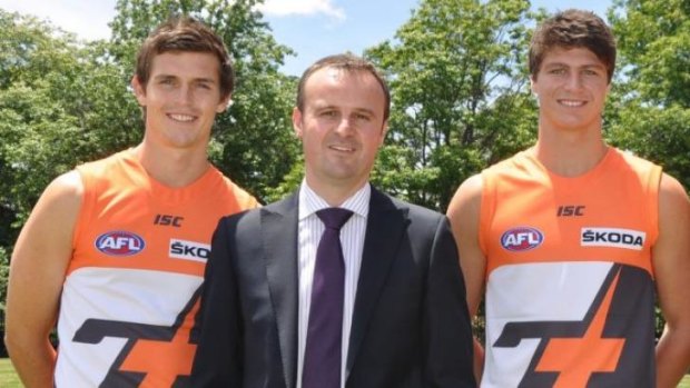 Andrew Barr wants the Giants to play in Canberra on Anzac Day.