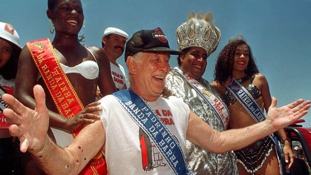 When in Rio: Ronnie Biggs participates in Rio de Janeiro's Carnival in 1994. He had arrived in Brazil in 1970 when the country did not have an extradition agreement with Britain.
