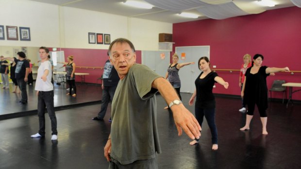 Canberra Academy of Dramatic Art patron William Zappa takes the actors' craft course at the academy in Civic. 