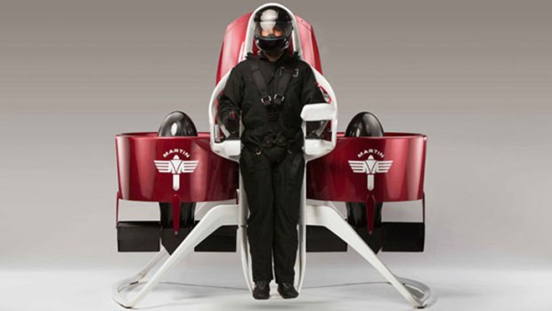 You'll believe a man can fly: Martin Aircraft Company's jetpack design.