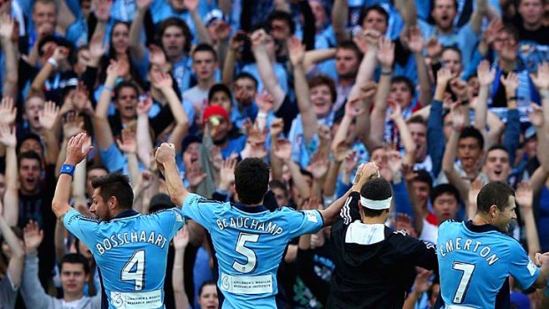 High hopes ... Sydney FC will aim to match the Waratahs' average of 20,900 a game and close in on the city's two biggest drawcards, the Sydney Swans (24,981) and Canterbury (23,572).