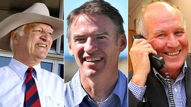 The independents who hold the key to government for Gillard and Abbott: Bob Katter, Rob Oakeshott and Tony Windsor.