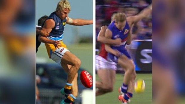 Jake Stringer in 2011...and Mitch Wallis in 2016.