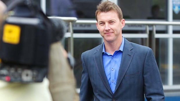 In the clear ... Brett Lee exits Cricket NSW after having charges against him dropped.