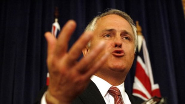New Liberal leader Malcolm Turnbull holds a press conference after the party voted to dump Brendan Nelson.
