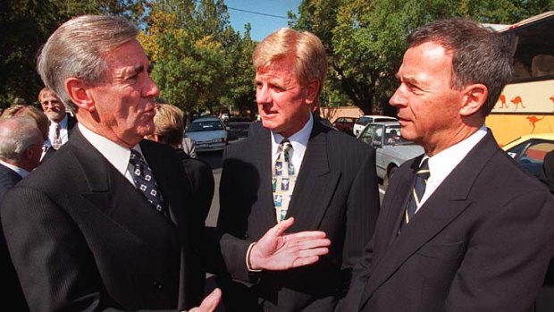 Mal Walden with the late Brian Naylor and David Johnston.