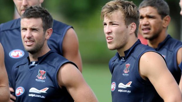 Shannon Byrnes (left) and Jack Viney are likely to play in the opening round for the Demons.