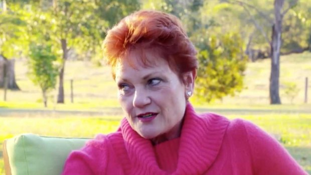 Pauline Hanson on <i>60 Minutes</i>.