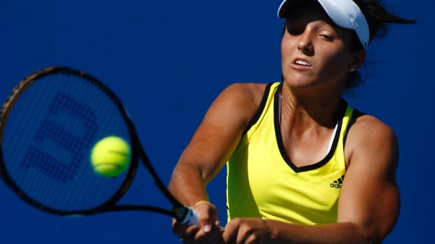 Lucky to survive: Laura Robson.