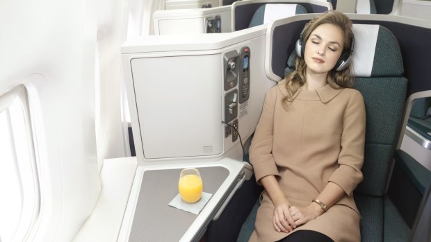 Comfort: Business class in Cathay Pacific's Airbus A330-300. 