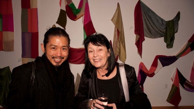 Akira Isogawa and Gene Sherman at the Voiceless fund-raiser.