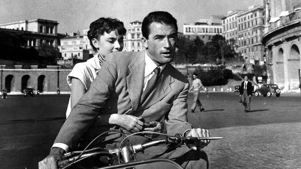 Audrey Hepburn and Gregory Peck in the classic <i>Roman Holiday</i>.