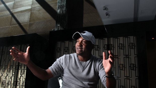 Advice for an old friend: West Indies great Brian Lara in Sydney on Monday.
