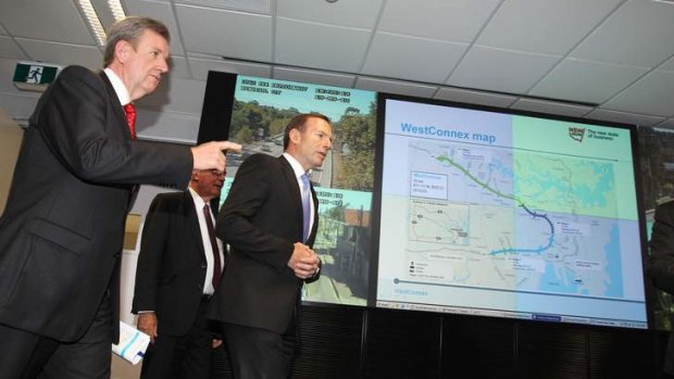Premier Barry O'Farrell unveils plans for the WestConnex project with Prime Minister Tony Abbott.