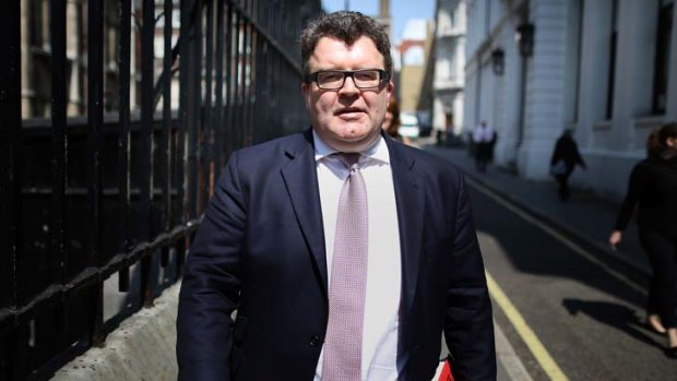 Tom Watson after giving evidence to the Leveson inquiry.