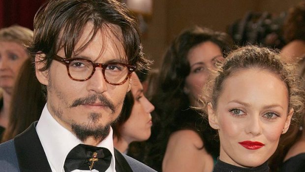 Parting ways ... Johnny Depp and Vanessa Paradis pictured in 2005.