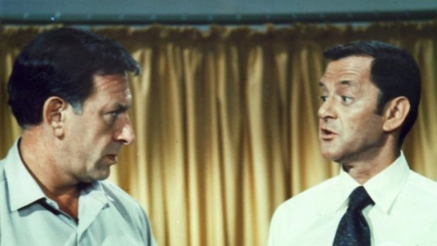 Jack Klugman  and Tony Randall in <i>The Odd Couple</i>.