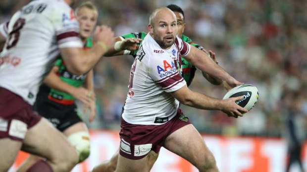 Nervous wait: Glenn Stewart was placed on report for a high shot on Sam Burgess and must wait until Sunday to learn if he is free to line up in the grand final a week later.